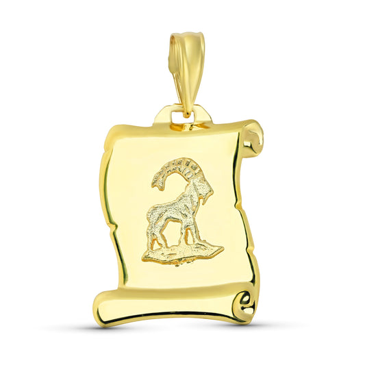 18K HOROSCOPO ORO AMARILLO CAPRICOR 20X14 MM