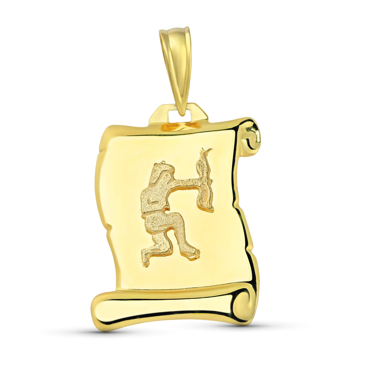 18K HOROSCOPO ORO AMARILLO SAGITARIO PERGAMINO