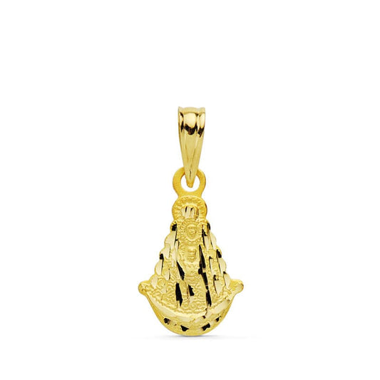 Medalla Virgen del Rocio Silueta 15 x 10 mm de oro amarillo 18K