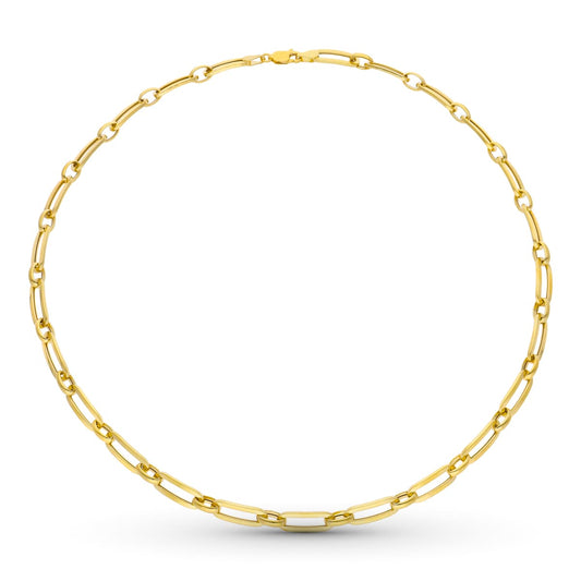 18K GARGANTILLA ORO AMARILLO ESLABONES ALARGADOS
