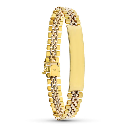 Esclava Eslabon Panter 21,5 cm 10 mm de oro amarillo 18K
