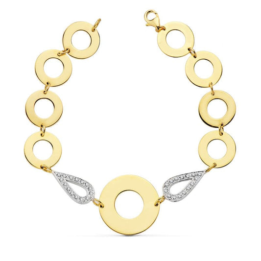 18K PULSERA BICOLOR 19.5 CM