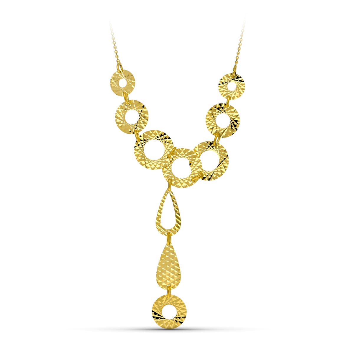 18K GARGANTILLA ORO AMARILLO MOTIVOS TALLADOS.