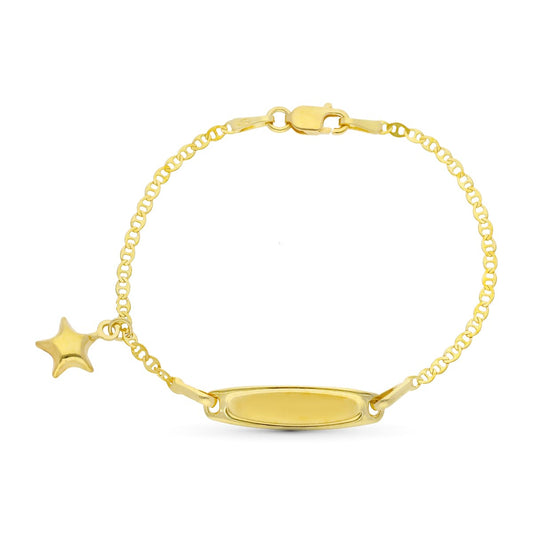 Esclava Estrella 13 cm de oro amarillo 18K