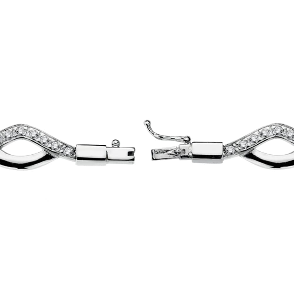 18K PULSERA ORO BLANCO CIRCONITA 18.5CM