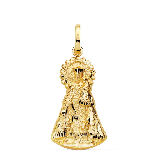 Medalla Silueta Virgen de Los Desamparados 26 x 15 mm de oro amarillo 18K
