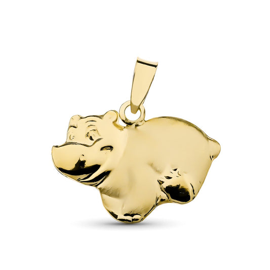18K COLGANTE ORO AMARILLO HIPOPOTAMO. 19X15 MM