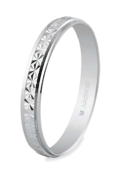 Alianzas Plata - 5730108 Plata Facetada 3 Mm - Unisex