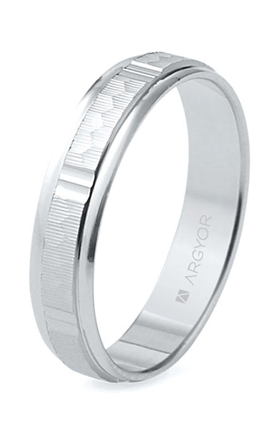 Alianzas Plata - 5740311 Plana Facetada 4 Mm - Unisex