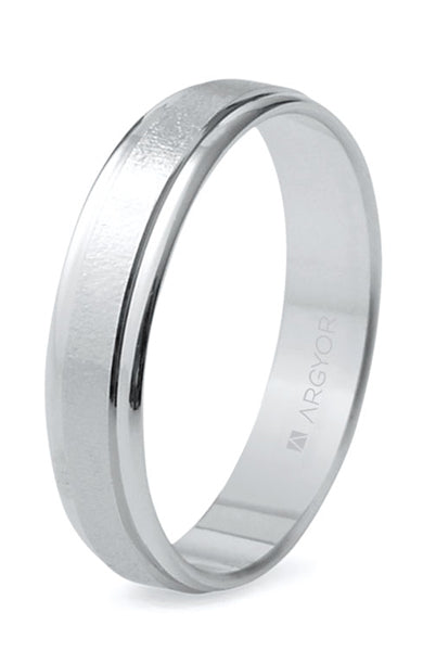 Alianzas Plata - 5740312 Mate Brillo 4 Mm - Unisex