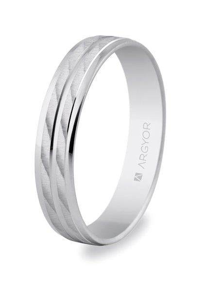 Alianzas Plata - 5740340 Mate Brillo 4 Mm - Unisex