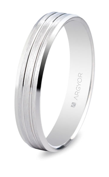 Alianzas Plata - 5740436 Mate Brillo 4 Mm - Unisex
