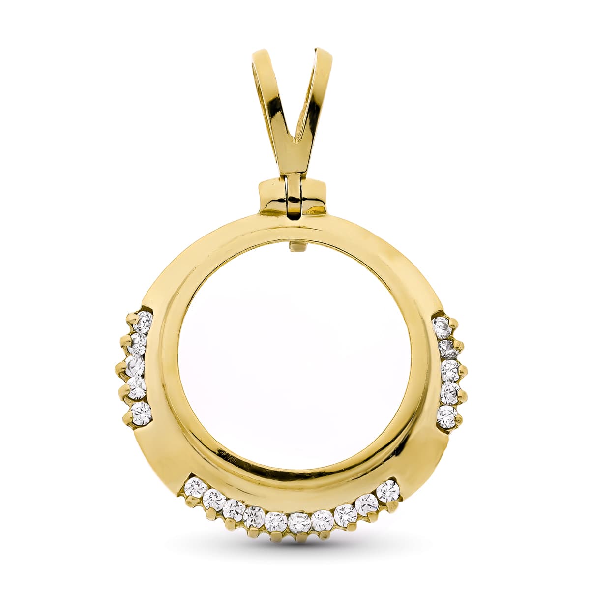 18K COLGANTE ORO AMARILLO MONEDA 19 MM 20 CIRC