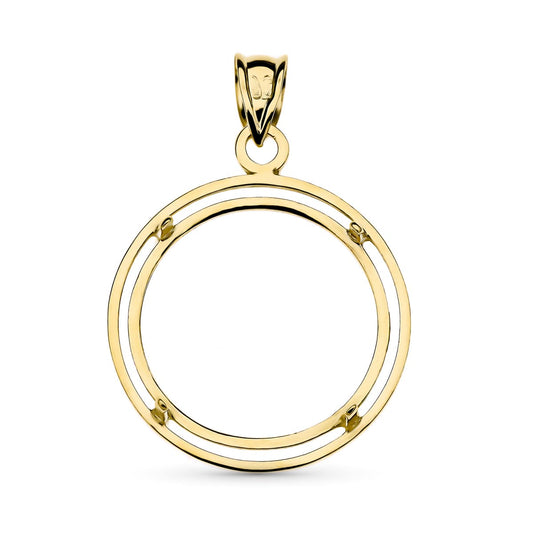 18K COLGANTE ORO AMARILLO MONEDA ALFONSINA 19 MM