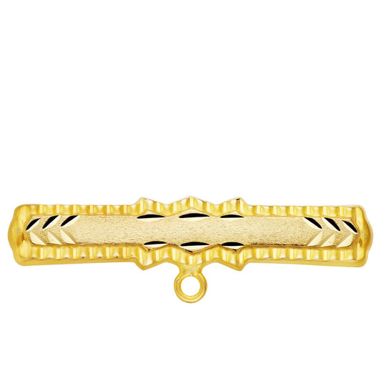 9K ALFILER ORO AMARILLO TALLADO 30X6 MM