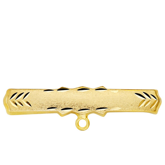 9K ALFILER ORO AMARILLO TALLADO 30X6 MM