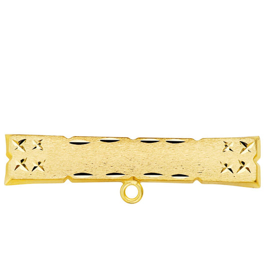 9K ALFILER ORO AMARILLO TALLADO 30X6 MM