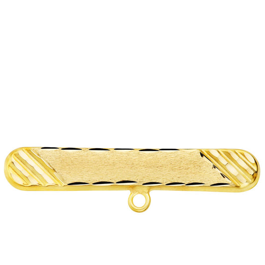 Alfiler Tallado 30 x 5 mm de oro amarillo 18K
