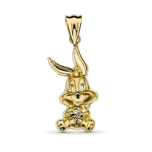 18K COLGANTE ORO AMARILLO BUGS BUNNY GRANDE 25X11 MM