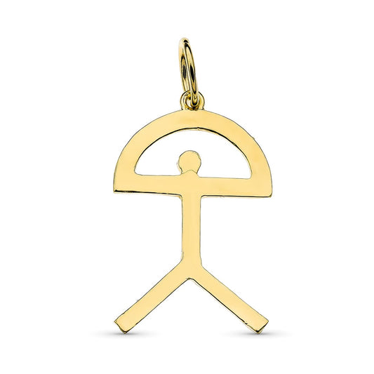 18K COLGANTE AMULETO ORO AMARILLO INDALO. 24X15.5 MM