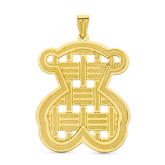 18K COLGANTE ORO AMARILLO LASER OSO. 32X24 MM