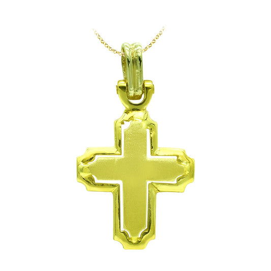 18K CRUZ ORO BICOLOR 27X19 MM