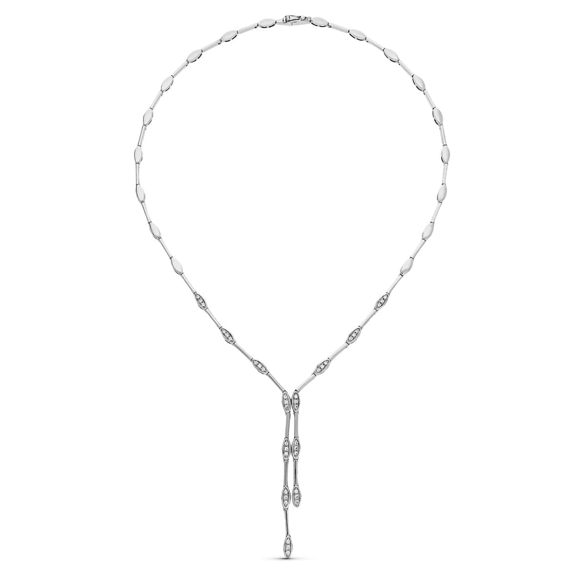 Gargantilla Circonitas de oro blanco 18K