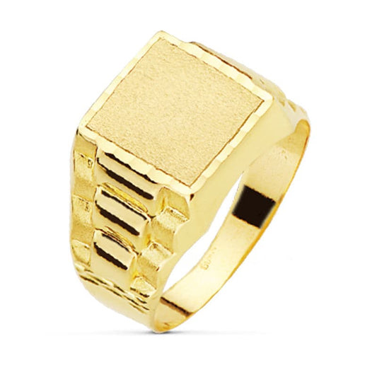 Sello Cadete Hueco. Zona Grabado 9 x 9 mm de oro amarillo 9K