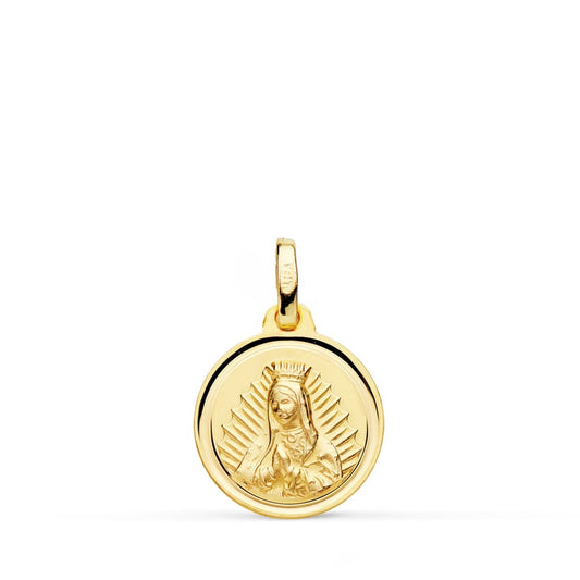 18K MEDALLA ORO AMARILLO VIRGEN DE GUADALUPE 14 MM