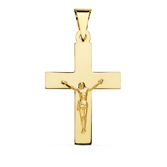 Cruz con Cristo 34 x 22 mm de oro amarillo 18K