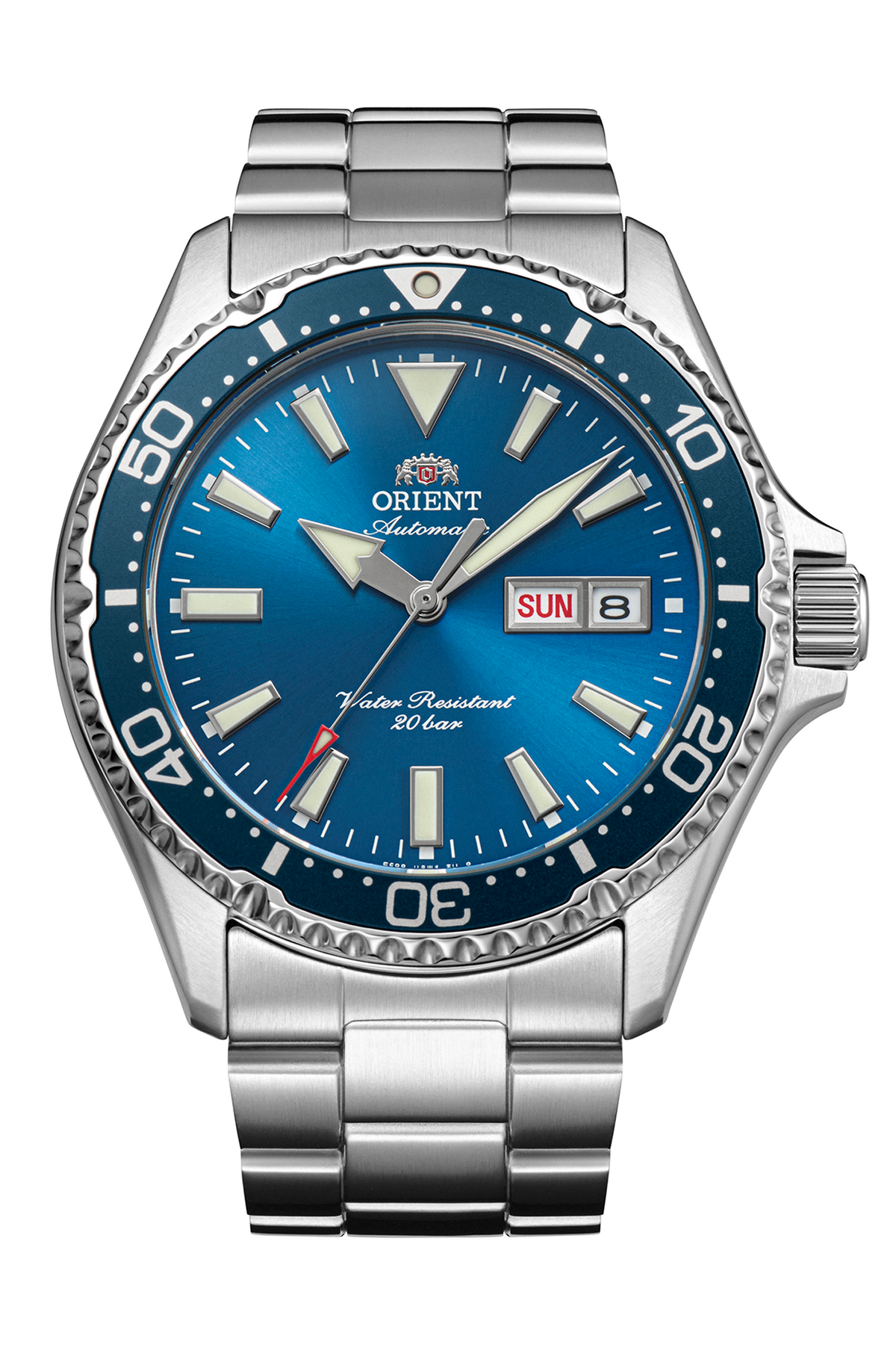Reloj Orient Mako 40 RA-AA0824L39B, esfera azul