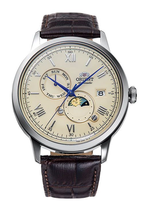 Reloj Orient Bambino Day & Night Automático RA-AK0803Y30B, esfera blanco – plata – dorado