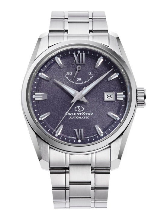 Reloj Orient Star Contemporary Date Automático RE-AU0112V00B, esfera púrpura