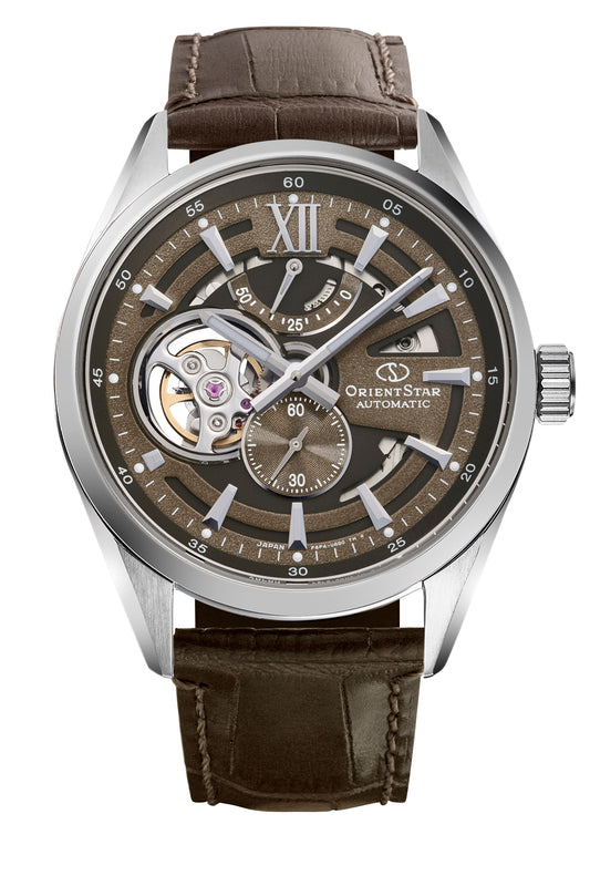 Reloj Orient Star Modern Skeleton Automático RE-AV0139Y00B, esfera beige