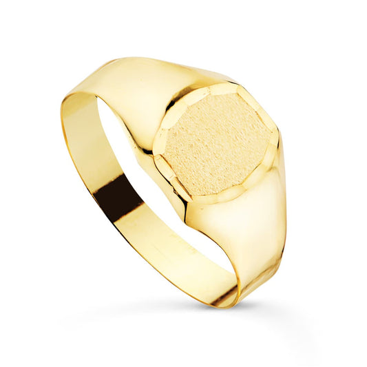 Sello Cadete Hueco. Zona Grabado 8,5 x 7,5 mm de oro amarillo 18K
