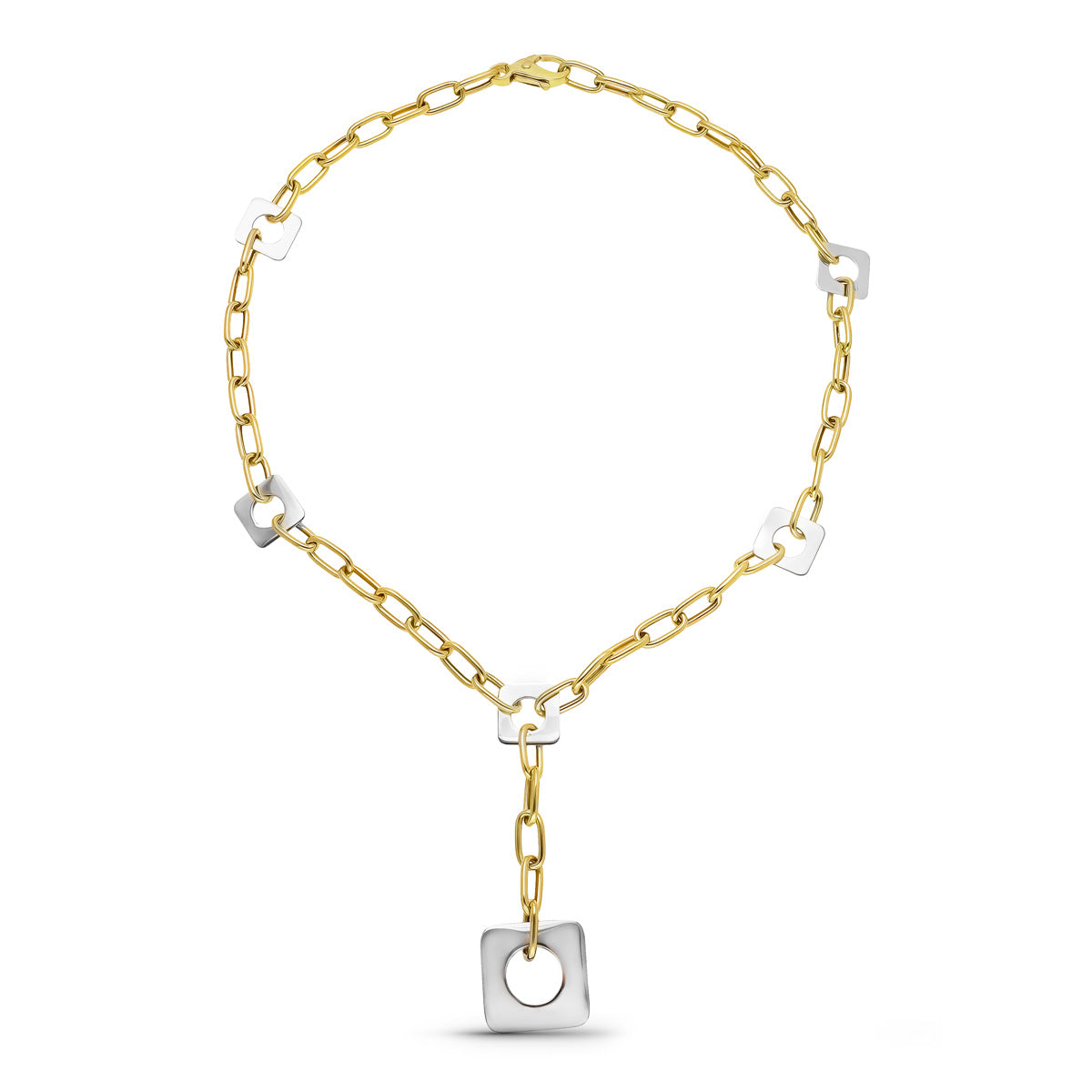 18K GARGANTILLA ORO BICOLOR MOTIVOS