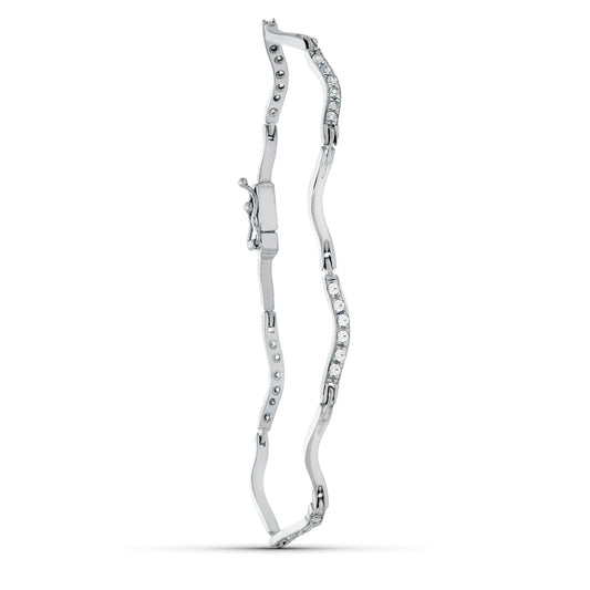 18K PULSERA ORO BLANCO CIRCONITAS