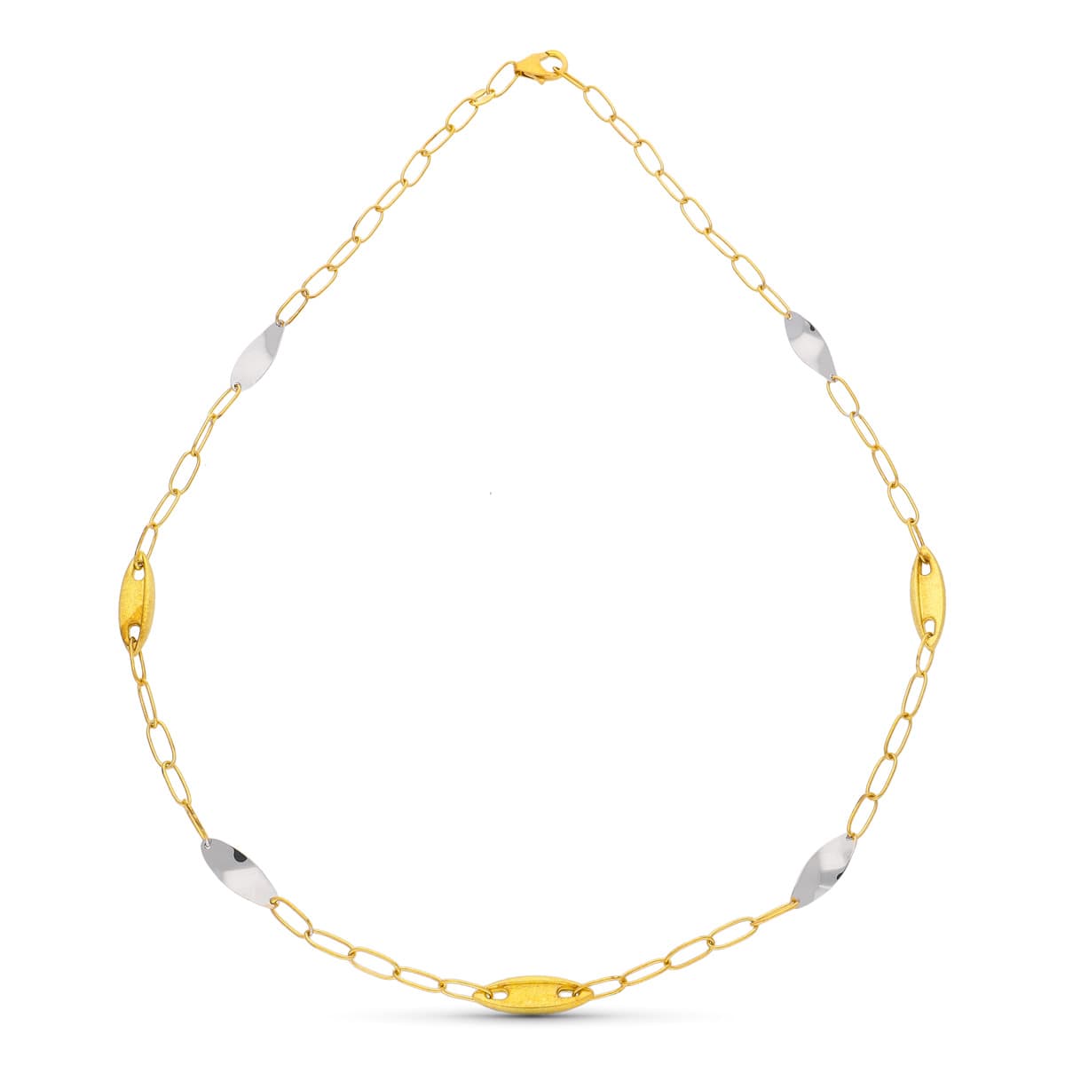 18K GARGANTILLA ORO BICOLOR ESLABONES