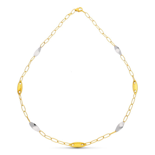 18K GARGANTILLA ORO BICOLOR ESLABONES