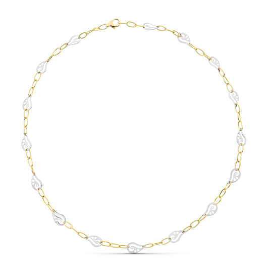 18K GARGANTILLA ORO BICOLOR 45CM