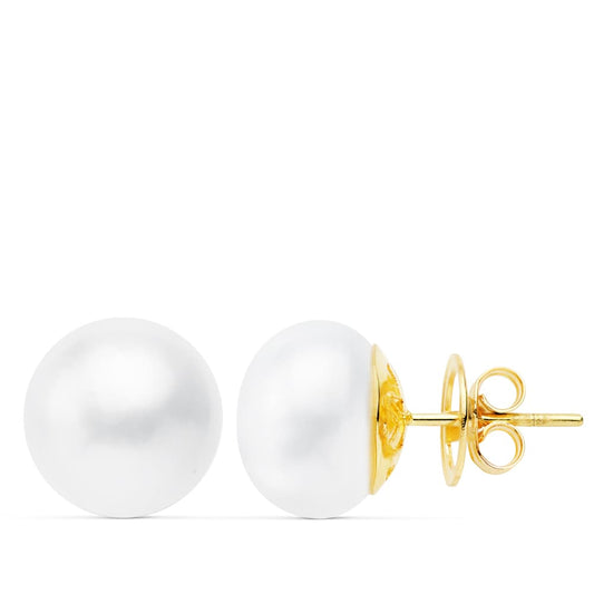 Pendientes Perla Cultivadas 12-13 mm de oro amarillo 18K