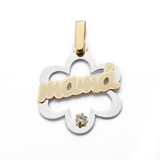 9K COLGANTE ORO BICOLOR BICOLOR