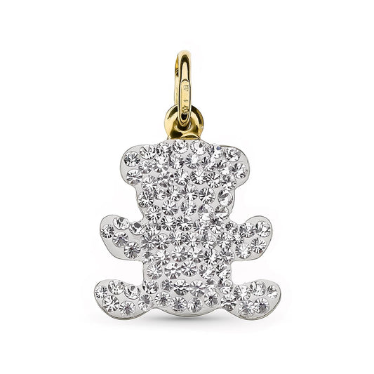 Colgante Oso y Circonita 21 x 17 mm de oro amarillo 18K