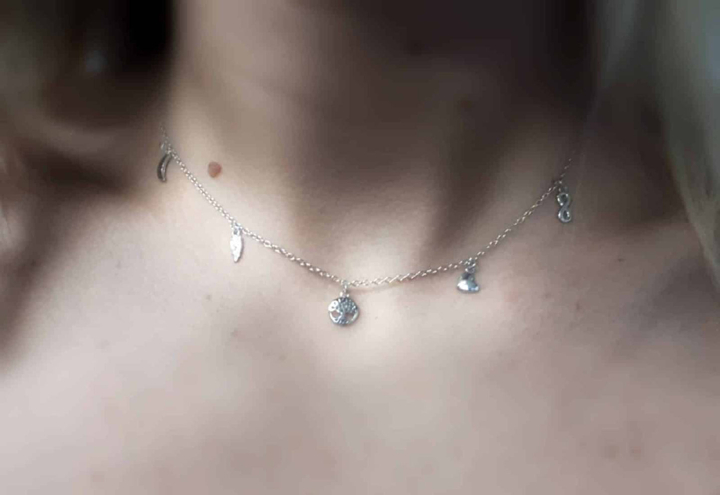 Collar charms árbol de la vida de plata de ley - Joyería Zafir