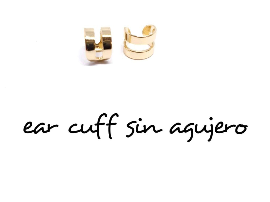 Pendiente ear cuff dos lineas