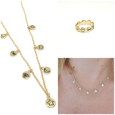 Collar simbology oro de plata de ley