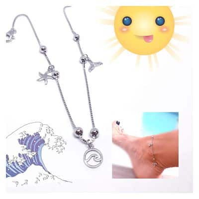 Tobillera Bali de plata de ley
