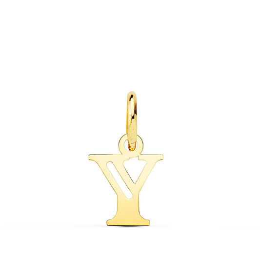 Colgante Inicial Letra " y " 11 x 9 mm de oro amarillo 18K