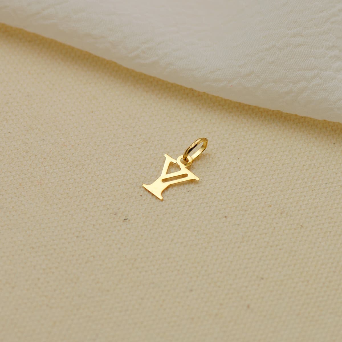 18K COLGANTE ORO AMARILLO INICIAL LETRA " Y " 11X9 MM
