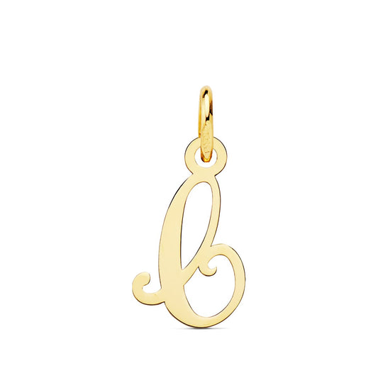 Colgante Letra " C " 15 x 9 mm de oro amarillo 18K